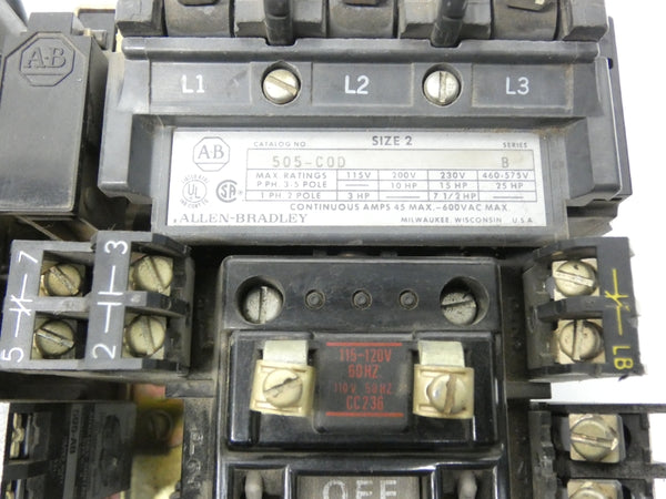 INDUSTRIAL SPARE PART 509-COD SER. B 110/115-120V 45A (AS PICTURED) UNMP