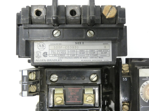 INDUSTRIAL SPARE PART 500F-COD930 SER. A 110/115-120V 45A (AS PICTURED) UNMP
