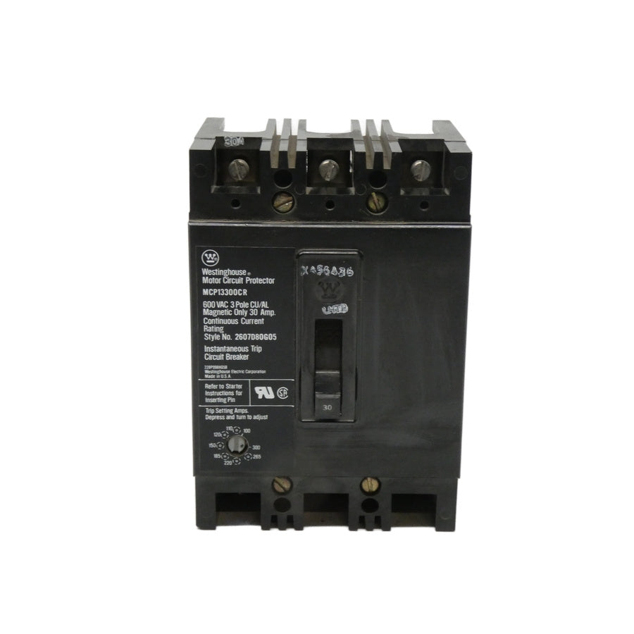 WESTINGHOUSE MCP13300CR 2607D80G05 600VAC 30A UNMP