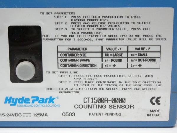 HYDE PARK CT1500A-0000 15-24VDC NSNP