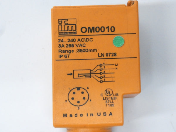 IFM EFECTOR OM0010 24-240VAC/DC 3A (AS PICTURED) NSNP