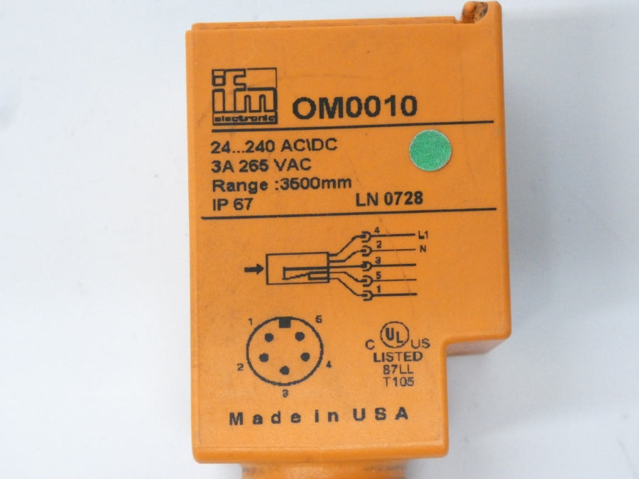 IFM EFECTOR OM0010 24-240VAC/DC 3A (AS PICTURED) NSNP