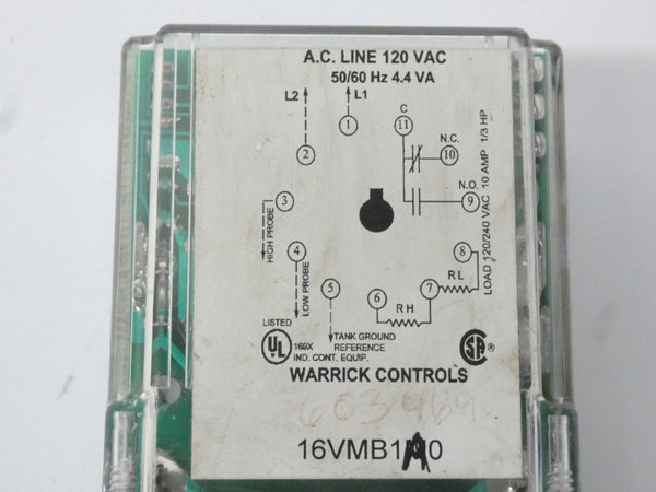 WARRICK CONTROLS 16VMB1M0 120VAC UNMP