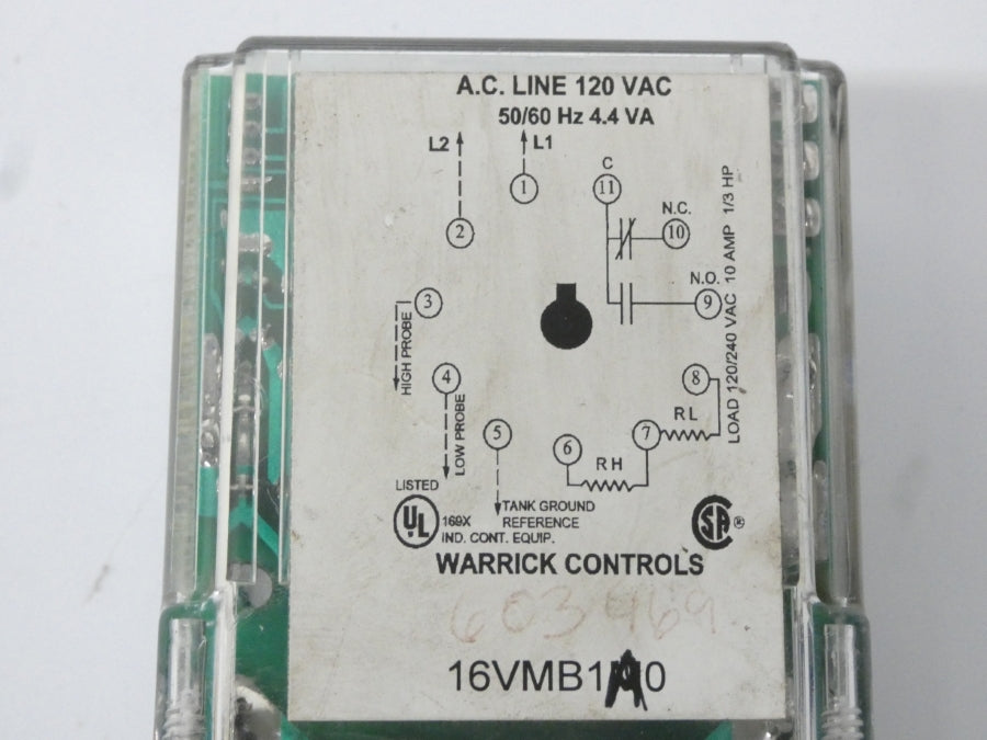 WARRICK CONTROLS 16VMB1M0 120VAC UNMP