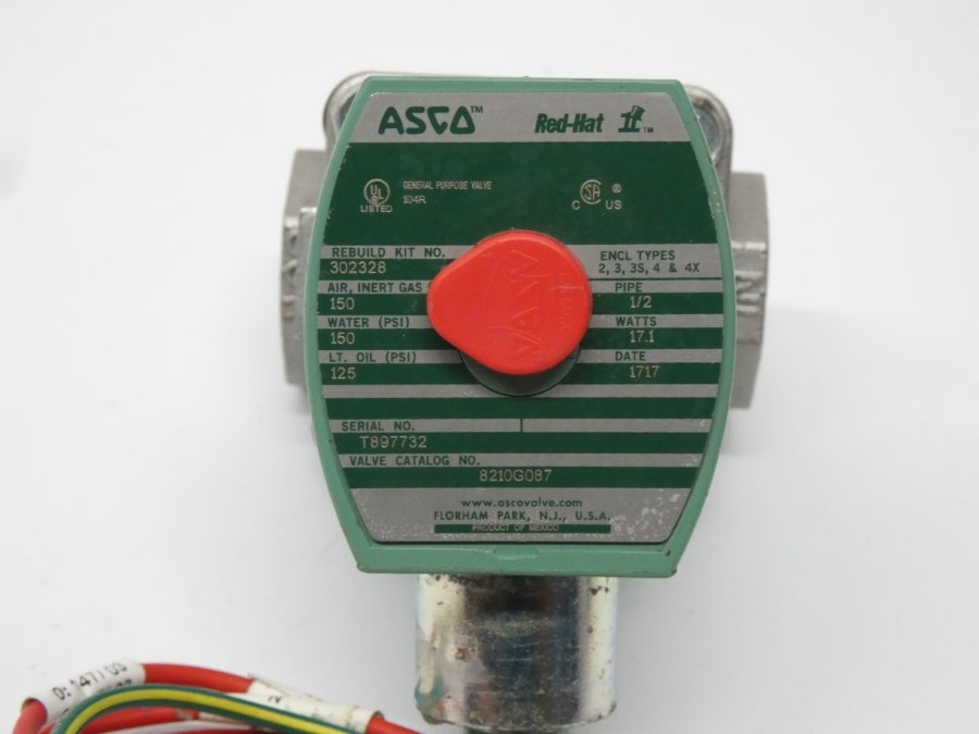 ASCO 8210G087 302328 110/120V 150PSI 1/2" UNMP