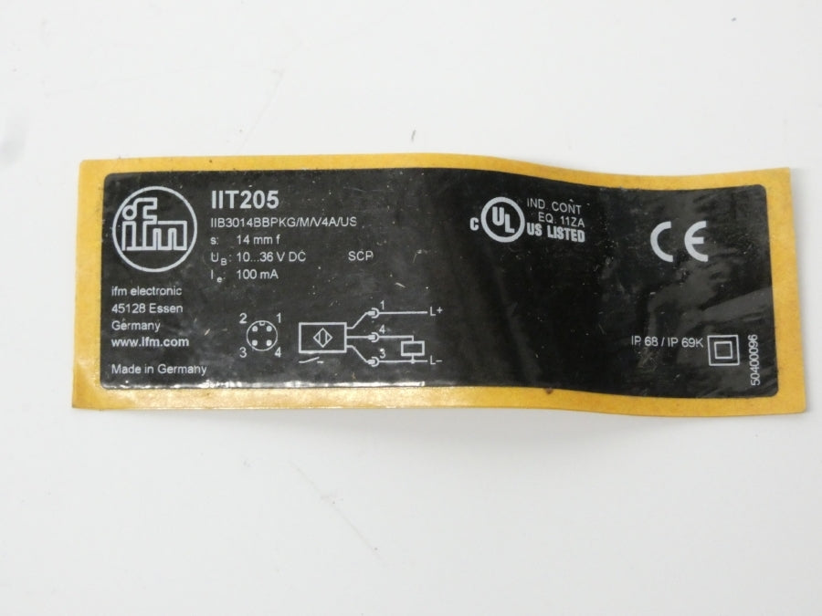 IFM EFECTOR IIT205 IIB3014BBPKG/M/V4A/US 10-36VDC NSNP