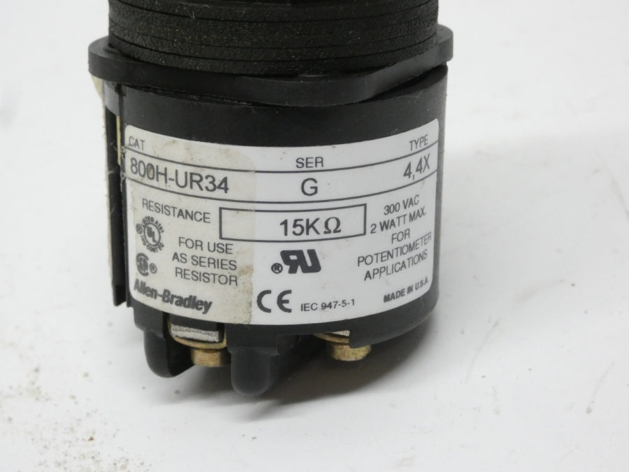 ALLEN BRADLEY 800H-UR34 SER. G 300VAC UNMP
