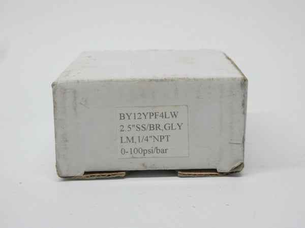 VALLEY INSTRUMENT BY12YPF4LW 0-30PSI 1/4" NSMP