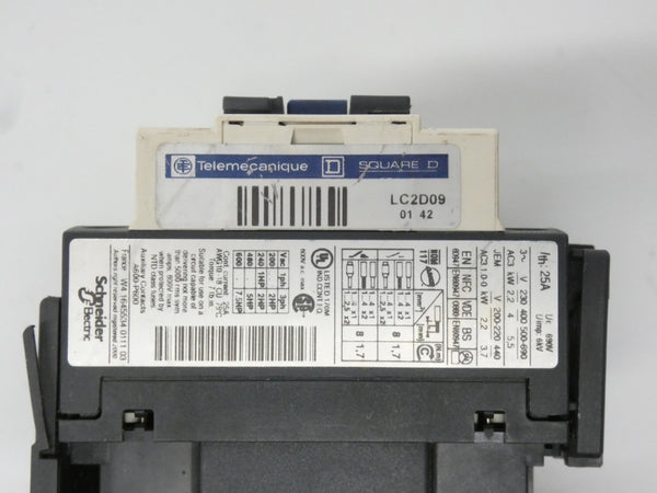 TELEMECANIQUE LC2D09B7 24V 25A (AS PICTURED) UNMP