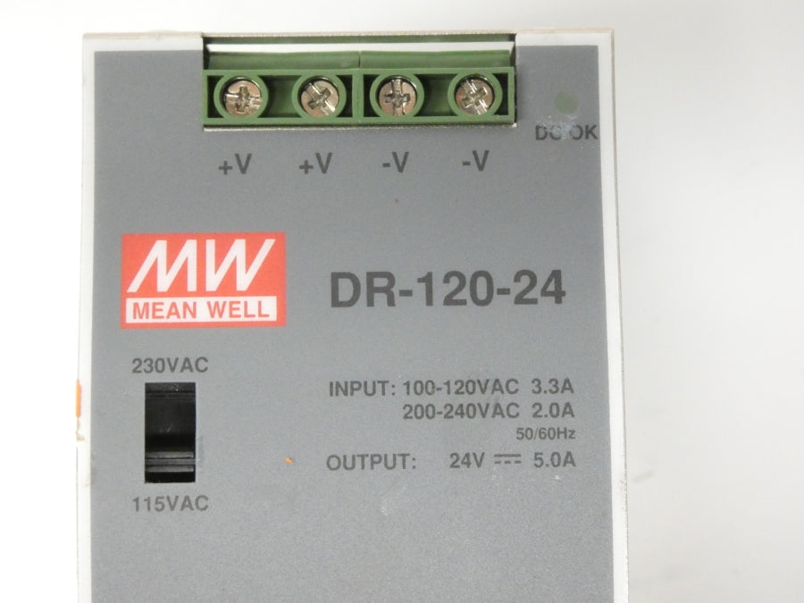 MEAN WELL DR-120-24 100-240VAC 3.3A UNMP