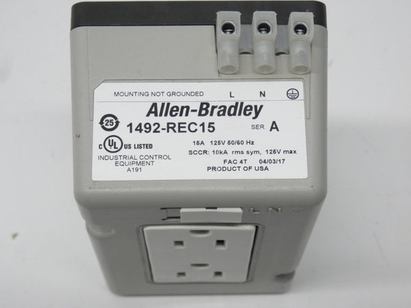 INDUSTRIAL SPARE PART 1492-REC15 SER. A 125V 15A NSNP