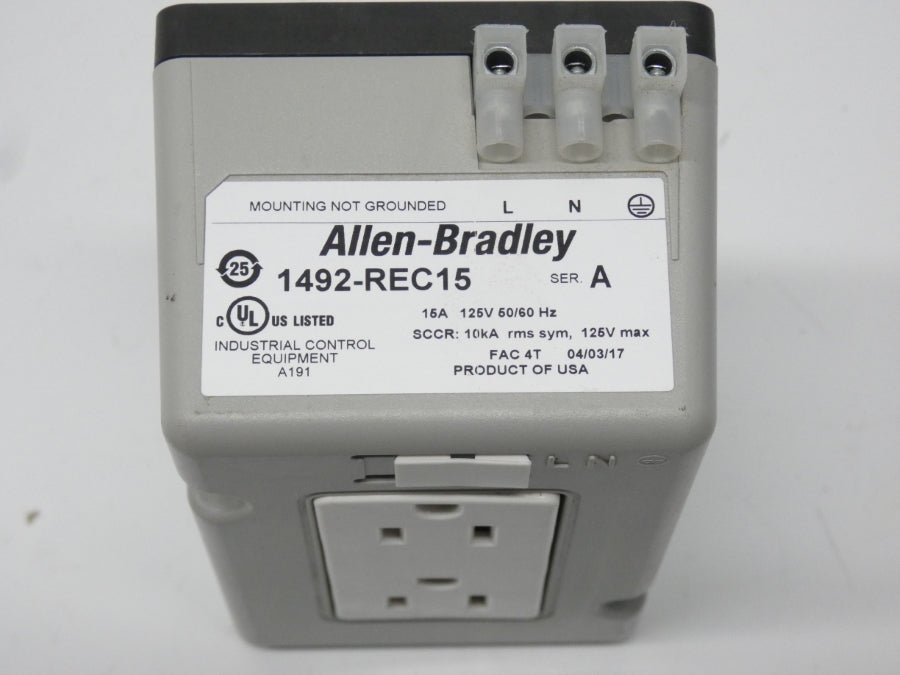 ALLEN BRADLEY 1492-REC15 SER. A 125V 15A NSNP