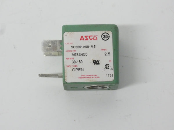 ASCO SC8551A001MS 400127-088 120V 30-150PSI (AS PICTURED) UNMP