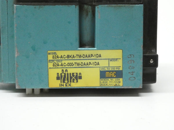 MAC 82A-AC-BKA-TM-DAAP-1DA 110/120V 25-150PSI UNMP