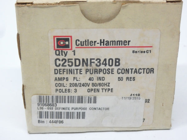 CUTLER HAMMER C25DNF340B SER. C1 208/240V 40A NSMP