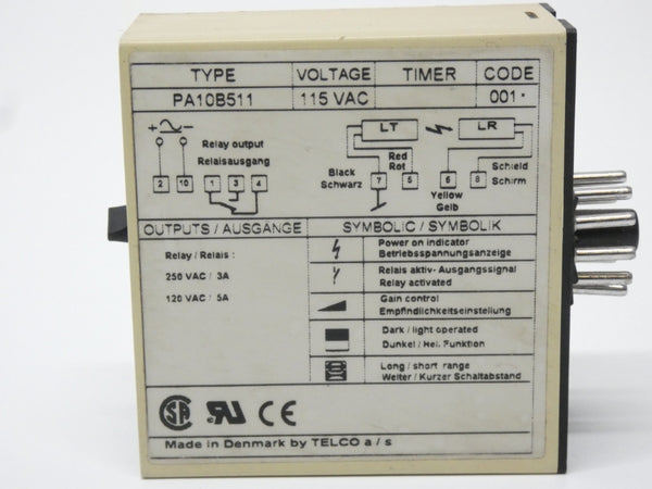 TELCO PA10B511 0452102101 115VAC 5A NSMP