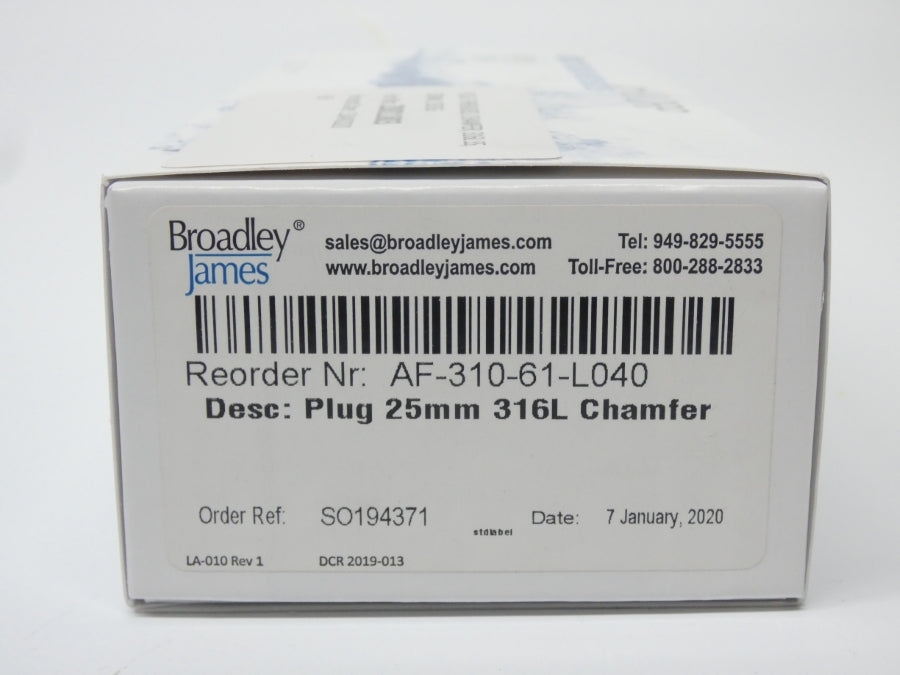 BROADLEY JAMES AF-310-61-L040 25MM NSMP