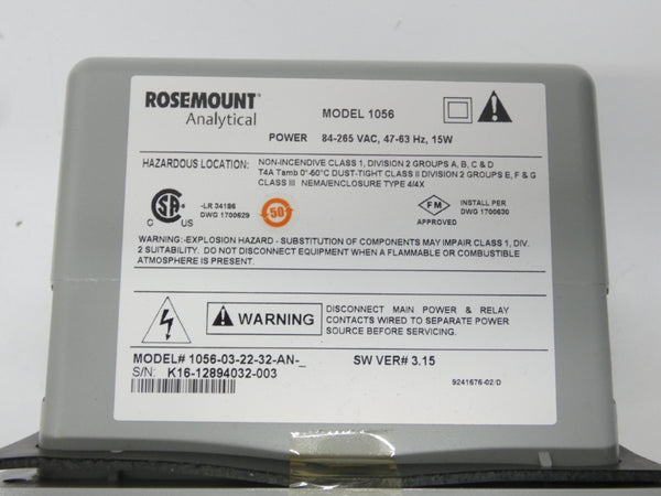 ROSEMOUNT 1056-03-22-32-AN S/W 3.15 84-265VAC NSMP