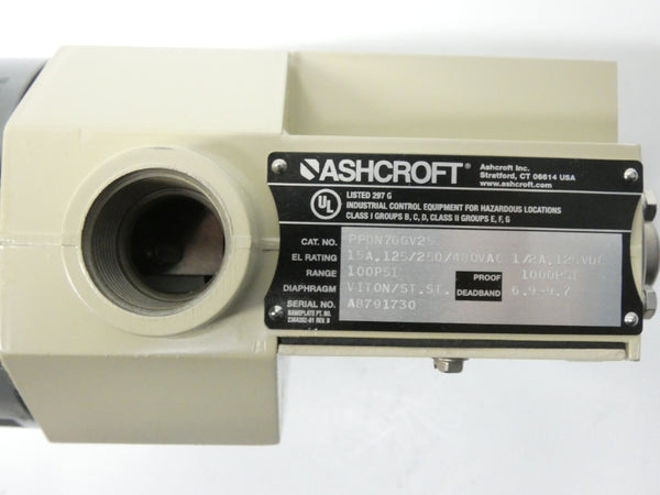 ASHCROFT PPDN7GGV25 480VAC 15A 100PSI NSMP