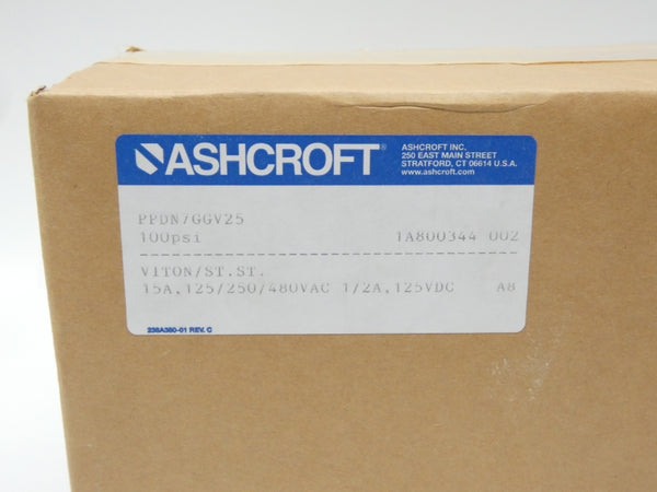 ASHCROFT PPDN7GGV25 480VAC 15A 100PSI NSMP