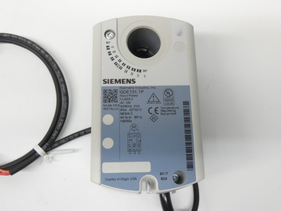 SIEMENS GDE131.1P 24VAC NSMP