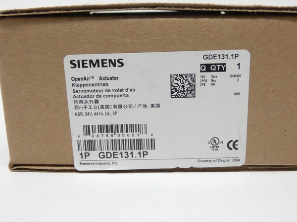 SIEMENS GDE131.1P 24VAC NSMP