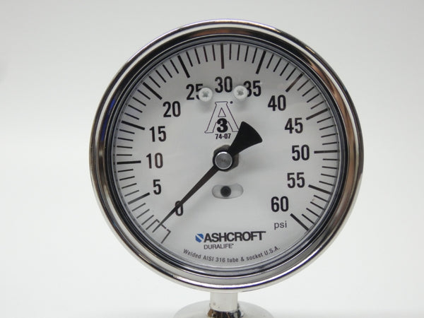 ASHCROFT 35-1032-S-15L-60# 0-60PSI 3-1/2" NSMP