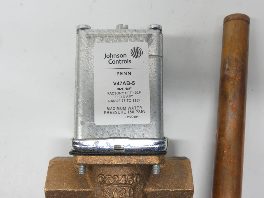 JOHNSON CONTROLS V47AB-5C 150PSI 75-135F 1/2" NSMP