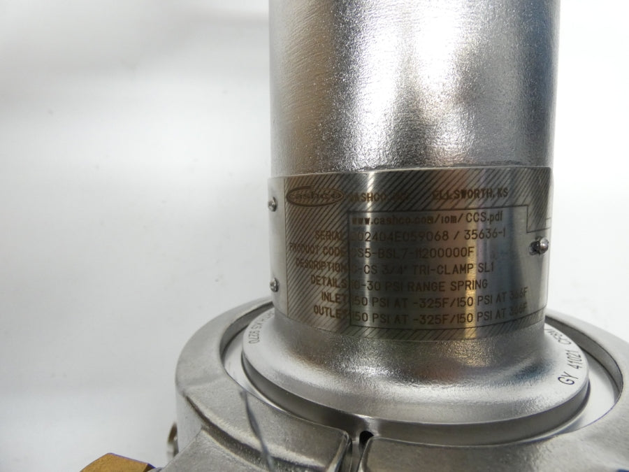 CASHCO CS5-BSL7-11200000F C-CS 10-30PSI 3/4" NSMP