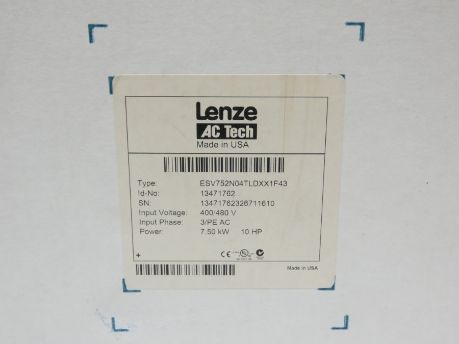 LENZE ESV752N04TLD 13471762 400/480V 18.1/15.8A NSMP