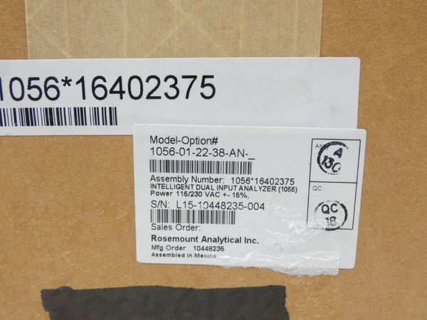 ROSEMOUNT 1056-01-22-38-AN S/W 3.15 115/230VAC NSMP