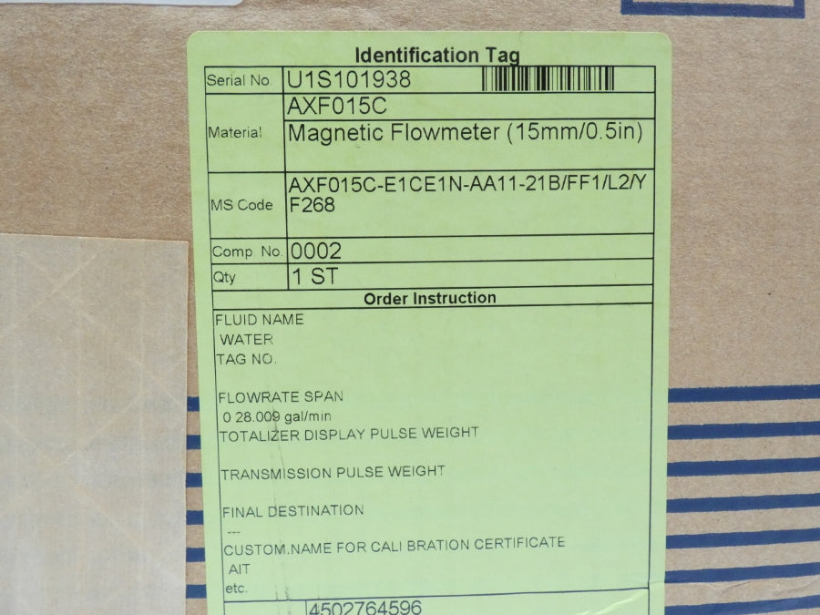YOKOGAWA AXF015C-E1CE1N-AA11-21B/FF1/L2/YF268 100-240VAC 0.2A NSMP