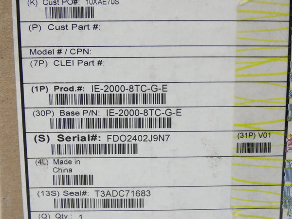 CISCO IE-2000-8TC-G-E 24-48V 0.5-1A NSMP