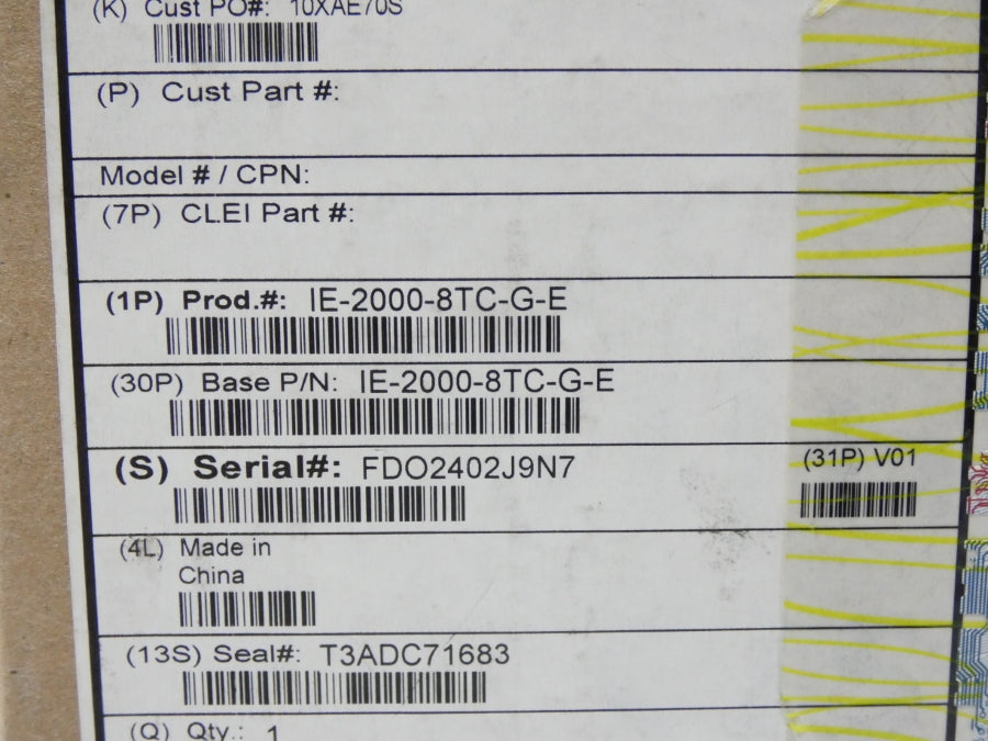 CISCO IE-2000-8TC-G-E 24-48V 0.5-1A NSMP