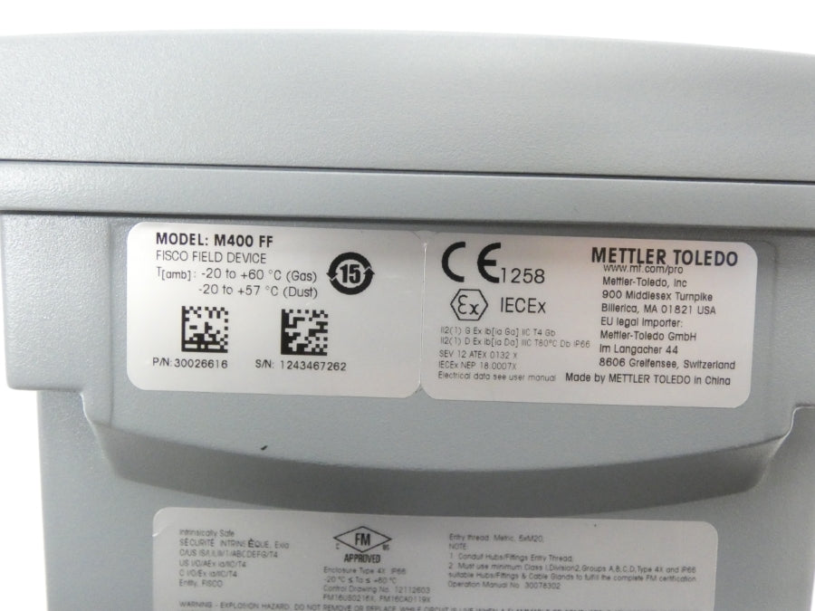 METTLER TOLEDO M400FF 30026616 NSMP