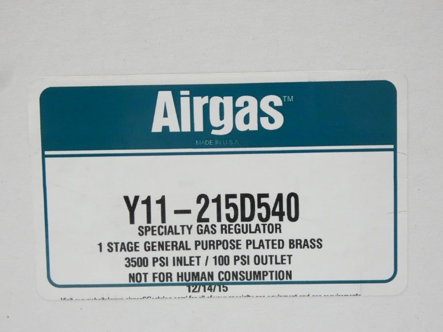 AIRGAS Y11-215D540 100-3500PSI NSMP