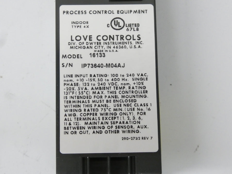 LOVE CONTROLS 16133 100-240VAC 3A NSNP