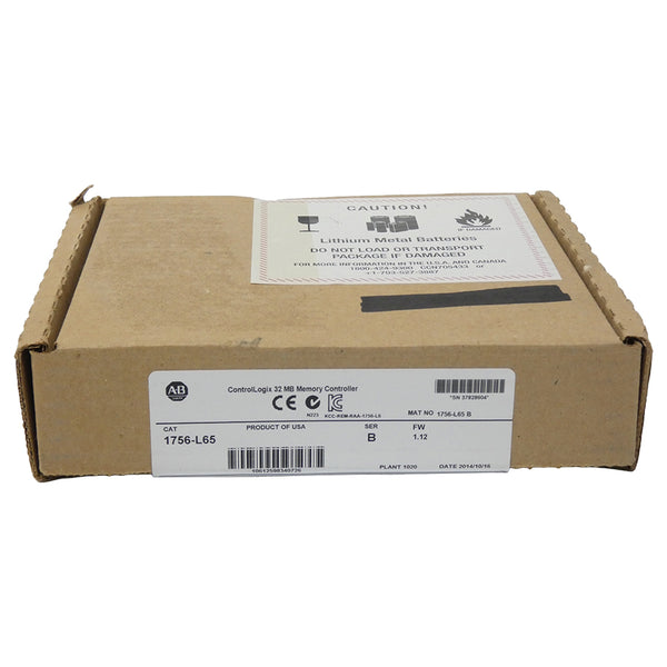ALLEN BRADLEY 1756-L65 SER. B F/W 1.12 DATE: 2014 NSFS