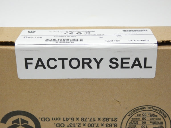ALLEN BRADLEY 1756-L65 SER. B F/W 1.12 DATE: 2014 NSFS