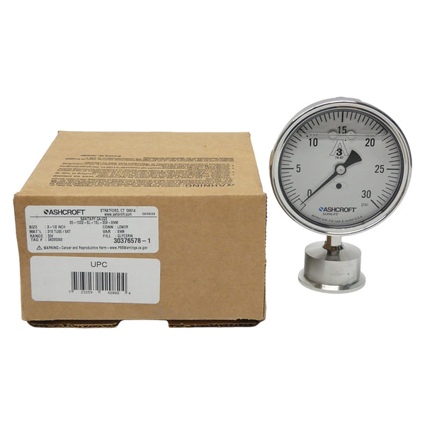 ASHFORD 35-1032-SL-15L-30#-XNM 0-30PSI 3-1/2" NSMP