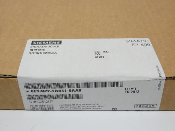 SIEMENS 6ES7422-1BH11-0AA0 F/W 002 24VDC 2A NSFS