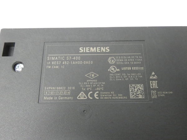 SIEMENS 6ES7452-1AH00-0AE0 F/W 009 NSMP