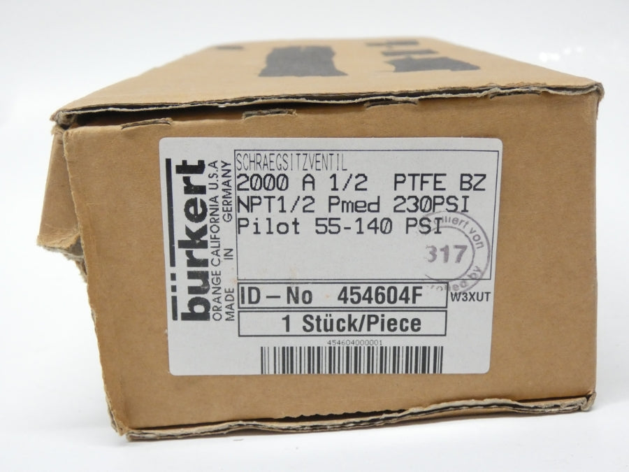 BURKERT 454604F 2000A1/2PTFEBZ 55-140PSI NSMP