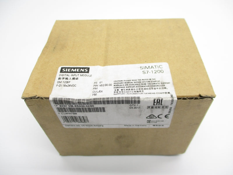 SIEMENS 6ES7226-6BA32-0XB0 F/W V02.00.00 24VDC NSFS