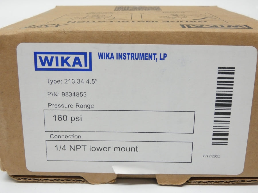 WIKA 9834855 213.344.5" 160PSI 1/4" NSMP