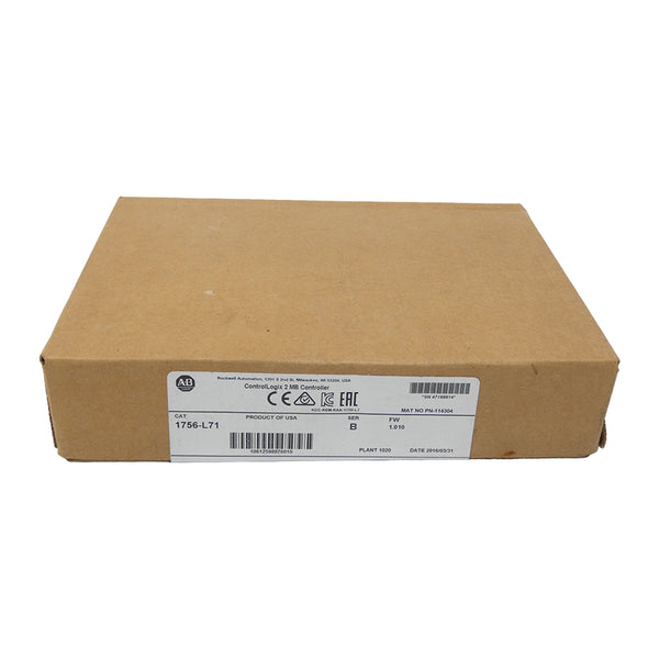 ALLEN BRADLEY 1756-L71 SER. B F/W 1.010 DATE: 2016 NSFS