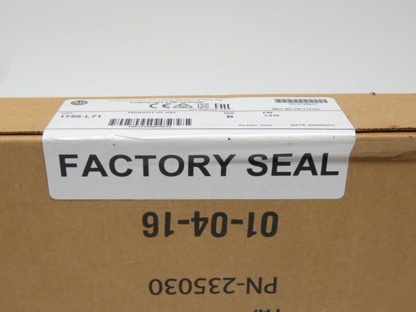 ALLEN BRADLEY 1756-L71 SER. B F/W 1.010 DATE: 2016 NSFS