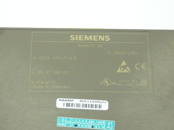 SIEMENS 6ES5470-7LA13 VER. 01 10V NSMP