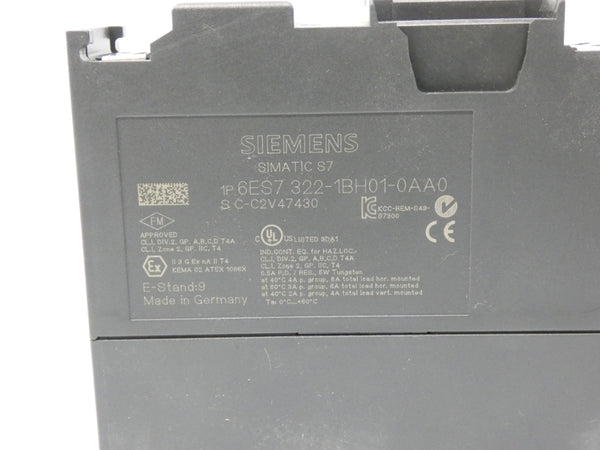 SIEMENS 6ES7322-1BH01-0AA0 F/W 09 24V 0.5A NSMP