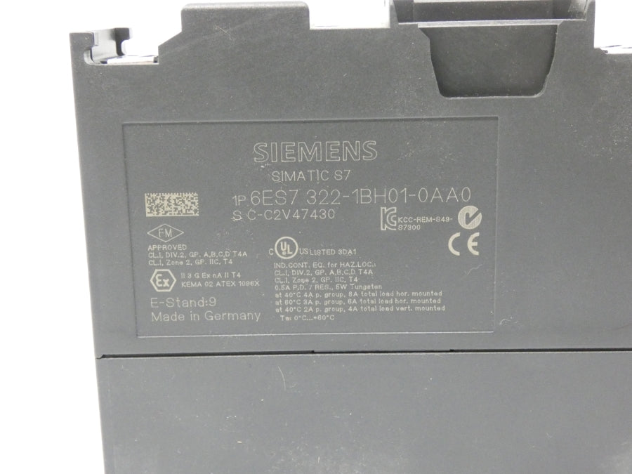 SIEMENS 6ES7322-1BH01-0AA0 F/W 09 24V 0.5A NSMP